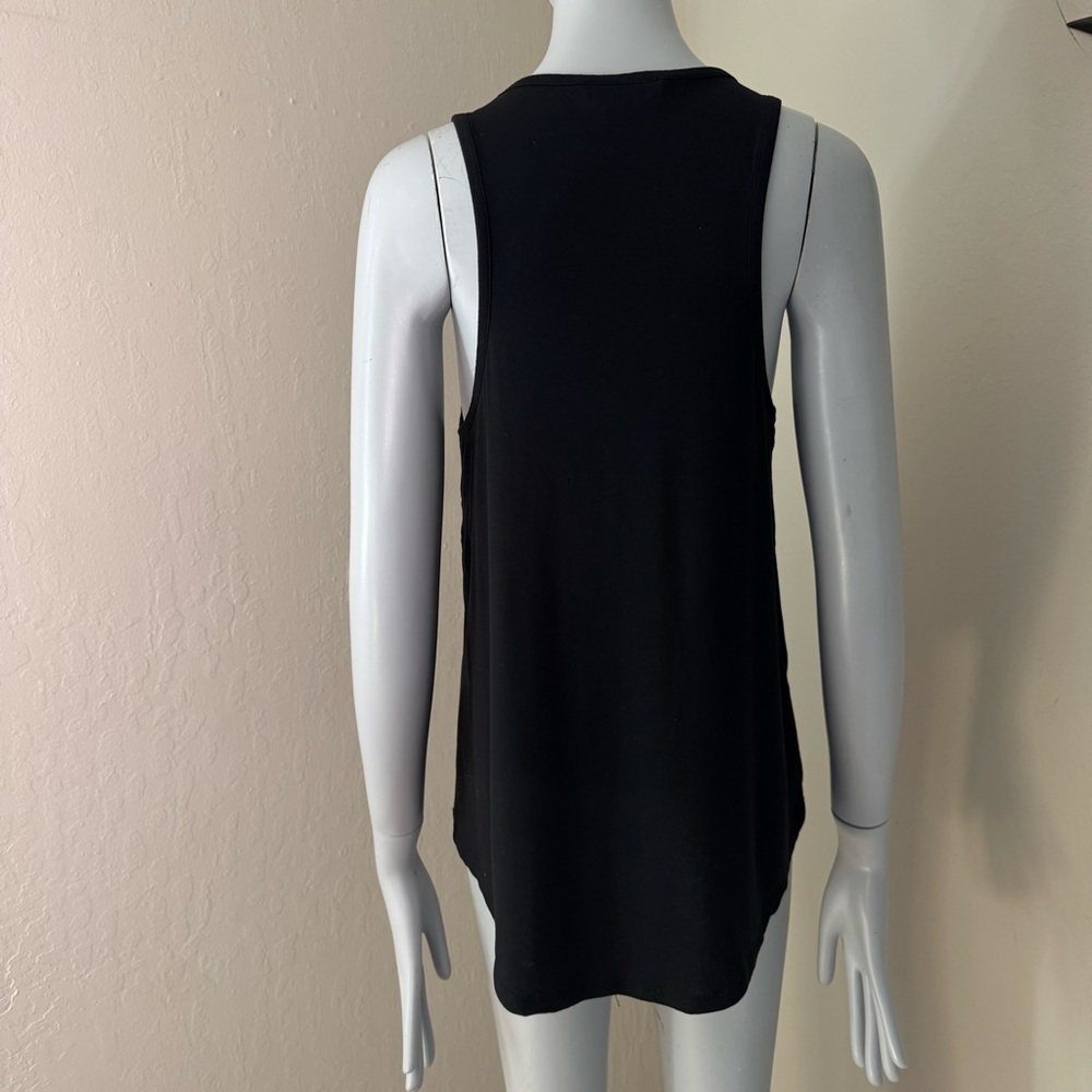 VINCE Black Jersey Tank Top Scoop Neck Modal Sleeveless Size Small - Picture 9 of 15